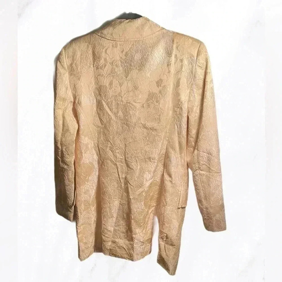 Vintage St John cream and gold double breasted long sleeve blazer 42 - Picture 2 of 6